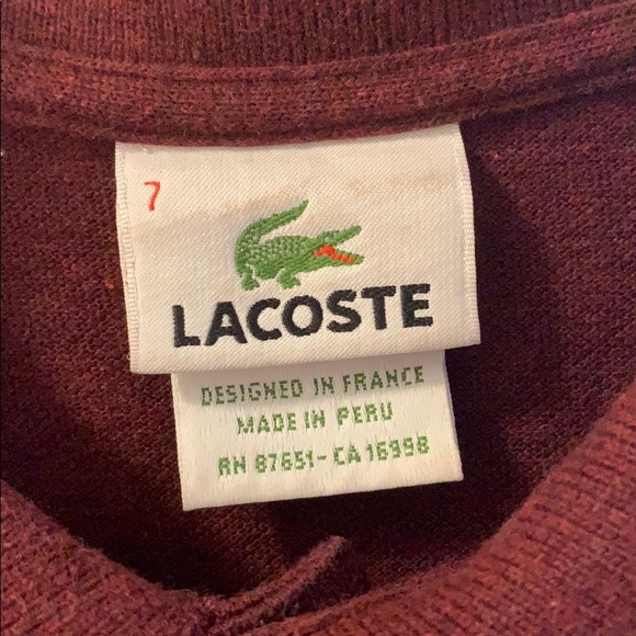 Maroon Lacoste Shirt - Picture 2 of 2